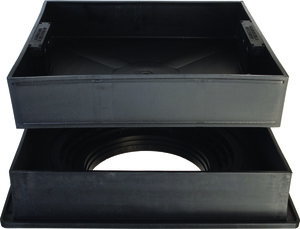 Recessed Square Cover For Shallow Access Black