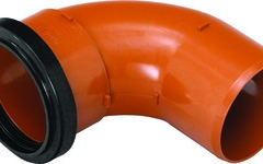 110mm 87.5 Degree Single Socket Bend Terracotta